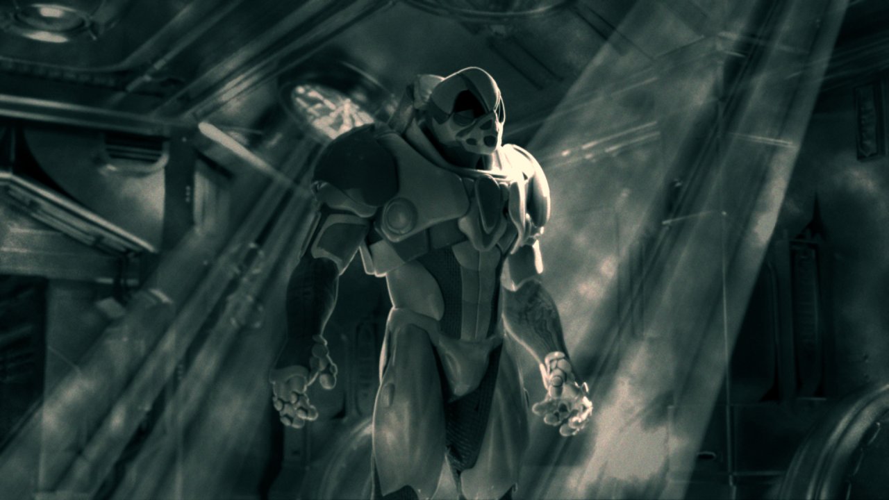 Il risultato finale con un colpo di arancio sulle luci