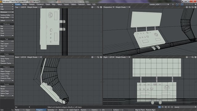 Dettagli dei pannelli di controllo 3D