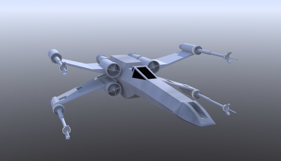 Prima bozza dell'X-Wing