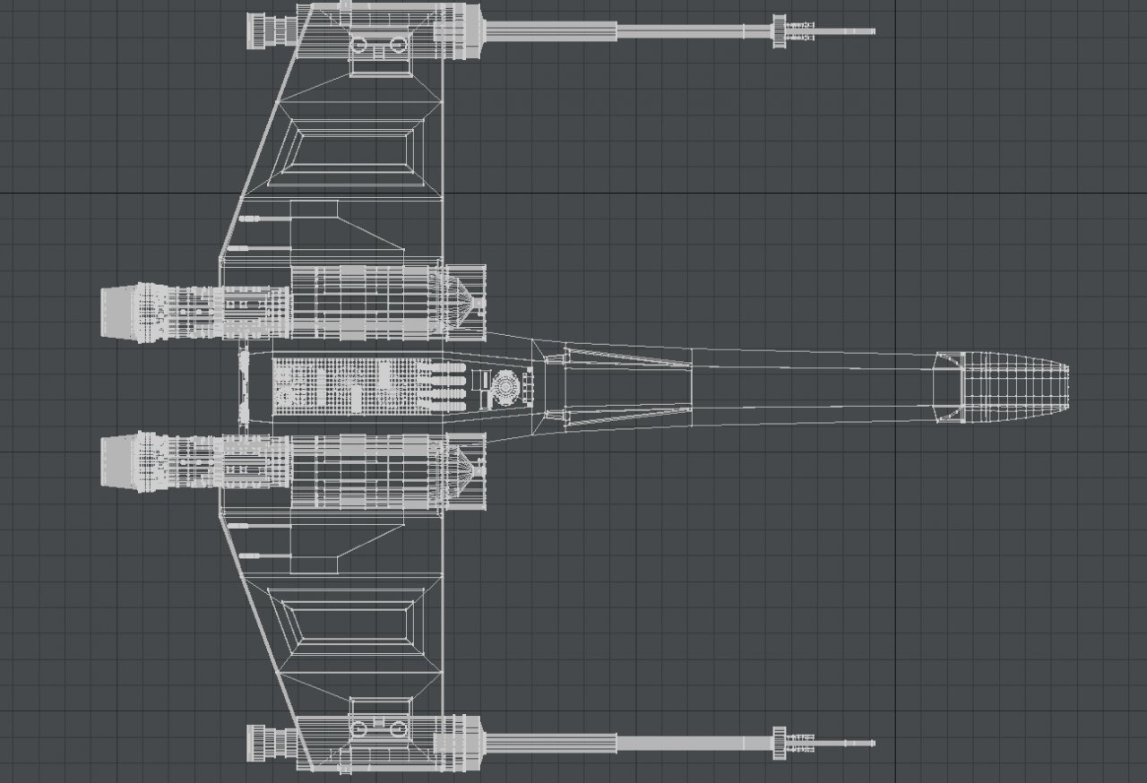 X-Wing vista dall'alto