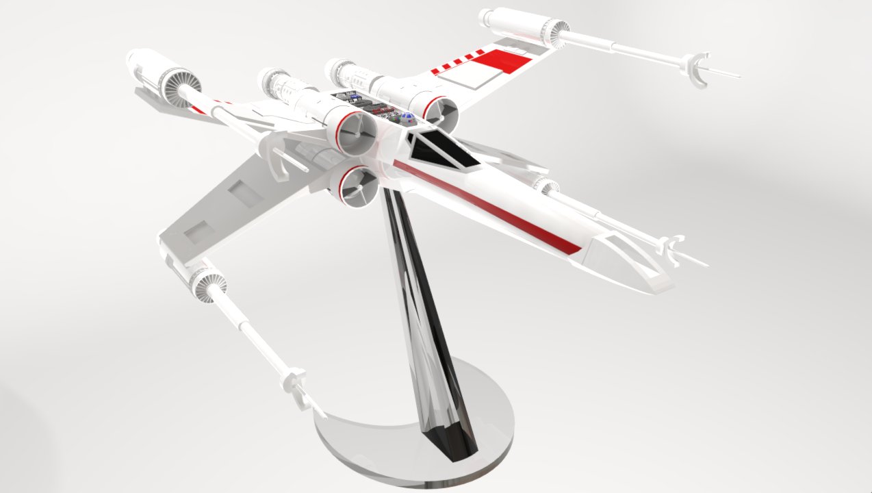 Rendering su piedistallo di plastica