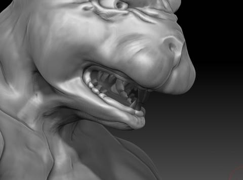 dettagli con lo shadowbox zbrush - i denti