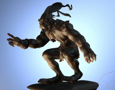 il risultato finale del modello zBrush