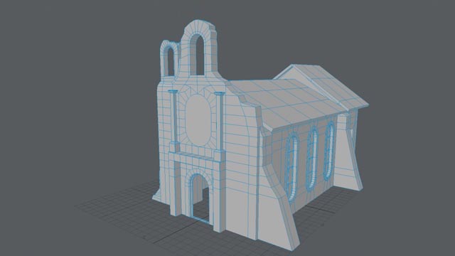 Modello chiesa 3d