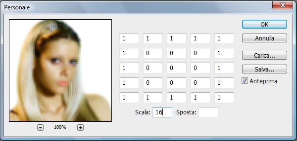 matrice di convoluzione di laplace