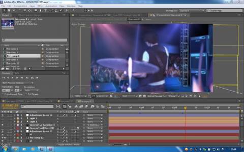 il set in allestimento