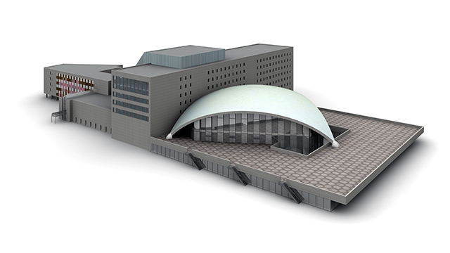 Modello 3D teatro moderno