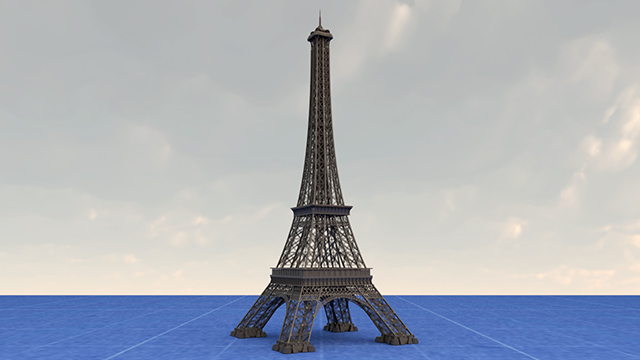 Modello 3D Torre Eiffel