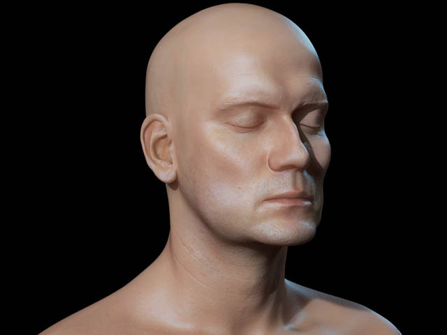 Volto umano 3D fotorealistico